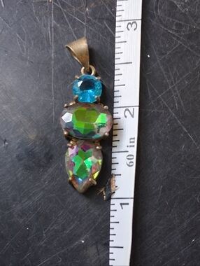 Multicolor Crystal Drop Pendant - Women's Jewelry